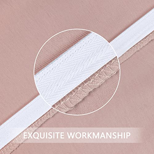 Image of Meiz Pregnancy Pillow Cover, Cooling Pregnancy Pillow Cover U Shaped, Pregnancy Pillowcase Fit 55 inch x 31 inch Maternity Pillow, Jersey Cotton, Apricot