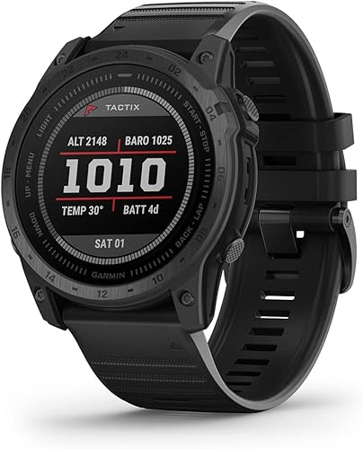 Miniatura 3 de Garmin tactix 7 AMOLED - Paquete de reloj táctico GPS, construido robustamente, linterna LED integrada, Multi-GNSS, incluye protectores de pantalla