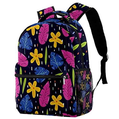 Sacs à dos légers pour livres scolaires avec motif fleurs d'été