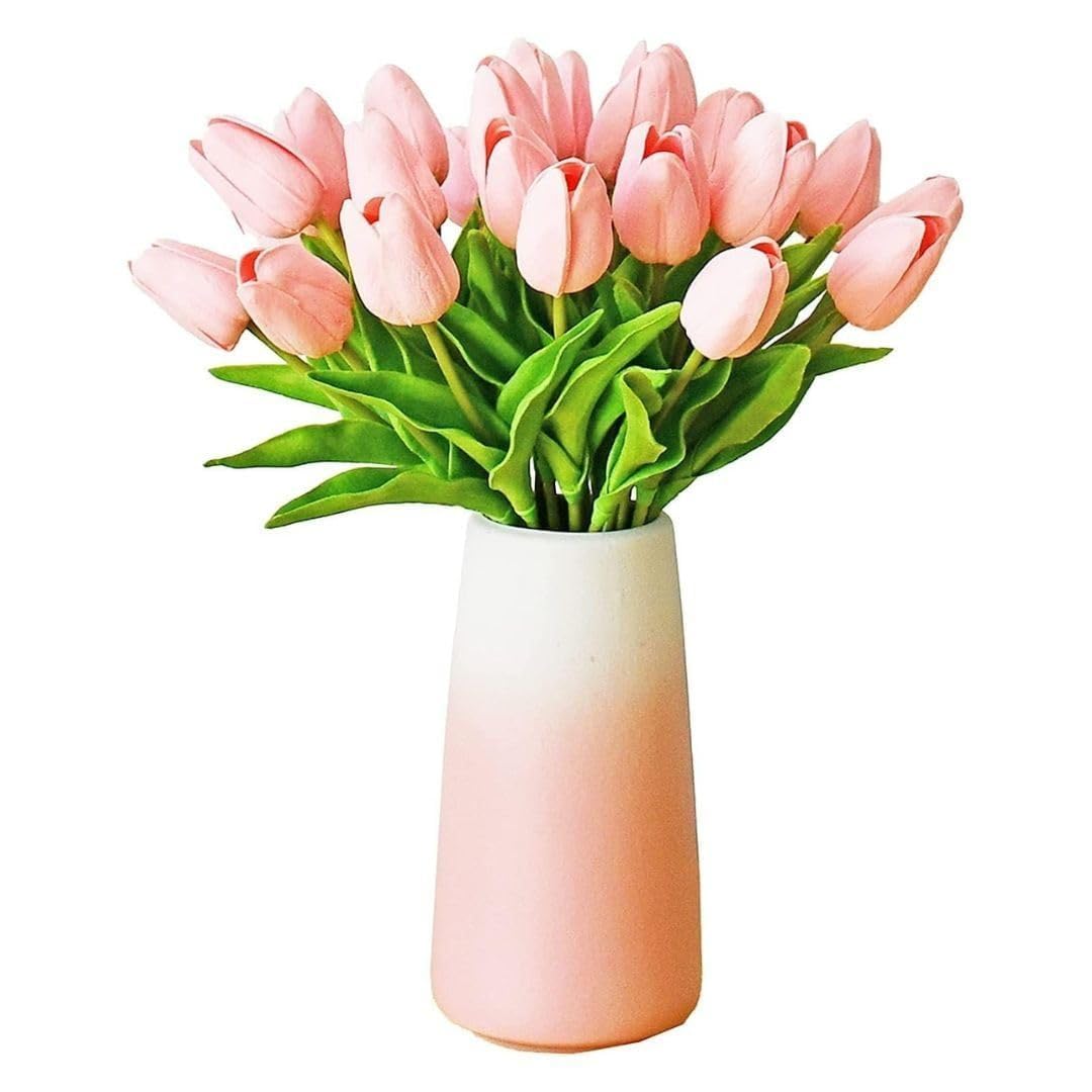 Peach Tulip Flowers - Realistic Artificial Flowers -1 Peach Tulip Flowers - Realistic Artificial Flowers -1