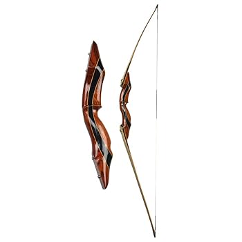 Amazon.co.jp: MILAEM25～55LBS アーチェリーロングボウ 木製