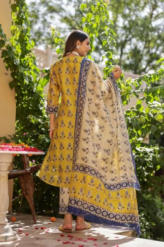 Women's Rayon Blend Printed Straight Kurta with Pants and Dupatta2