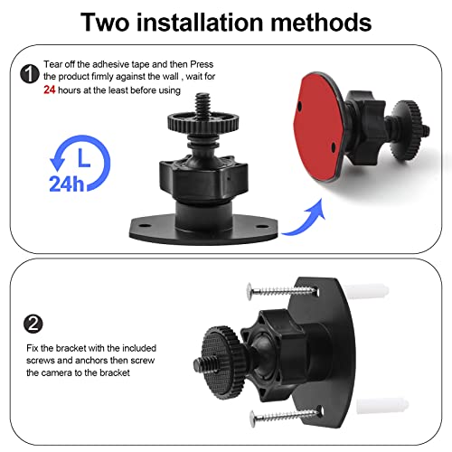 Wall Mount 1/4 Screw Mini Tripod Stand Holder For Valve Index/Htc Vive/Vive Pro Base Station-Equipped With Strong Double- Sided Adhesive And Screw Set #TOP4