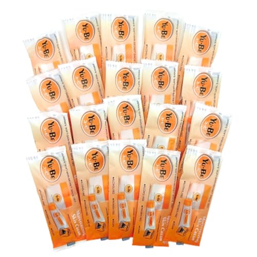 Yu-Be Moisturizing Skin Cream 20pc Sample Pack &mdash; Japanese Skin Care Relief Cream for Night and Day...