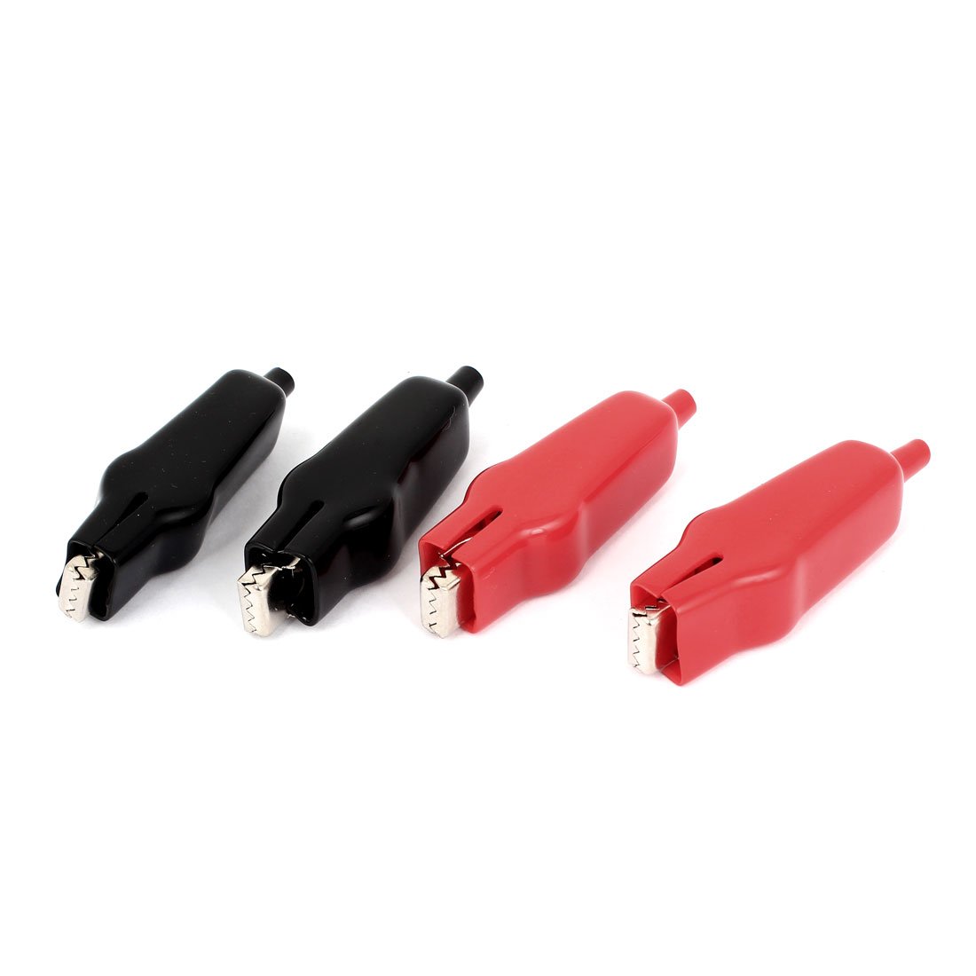 uxcell Plastic Coated Battery Metal Alligator Clips Clamps 75mm 4 Pcs