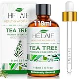 HELAIF Huile Essentielle de Tea Tree 118ML– Idéale pour Diffuseur,Ambiance,Massage,Aromathérapie,Créations DIY,CréAtion De Bougies Et Entretien Domestique