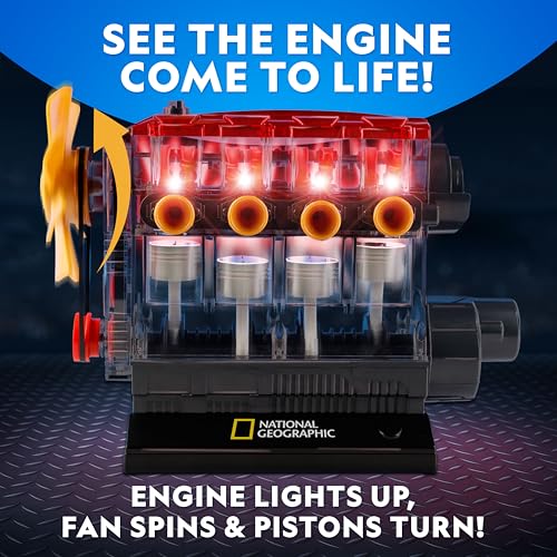 image for Blue Marble National Geographic 4-Cylinder Engine Building Kit – 175