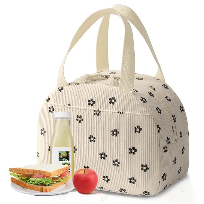 WALSON Insulated Thermal Lunch Bag for Men & Women | 6 L Waterproof Portable Unisex Tiffin Bag for Office, School & Travel (White)-image-2