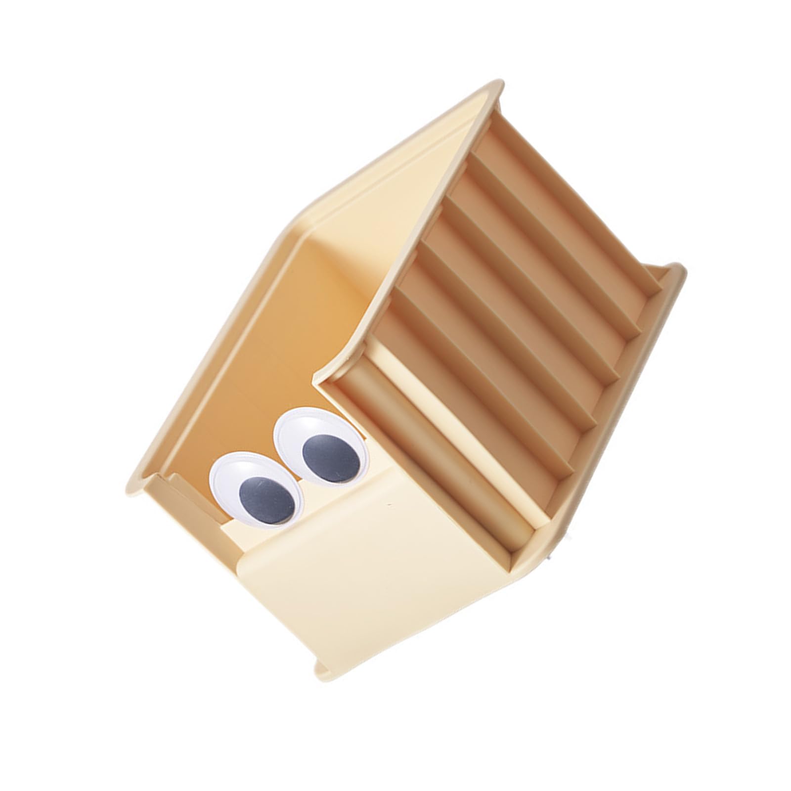 Woedpez Eye Shape Desktop Tray Creative Stackable Trays Space Efficient Organizers Accessory for Stationery Cosmetics Supplies Multifunctional PP Storage Box