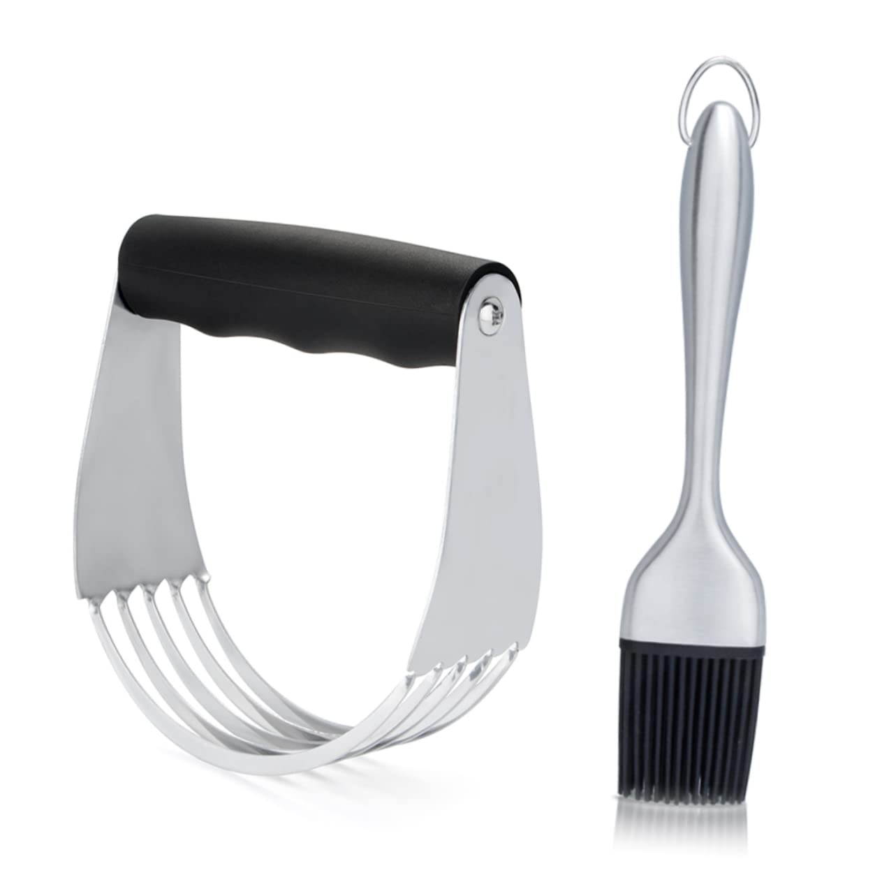 OFFSCH Pastry Cutter Dough Blender Bbq Brush Flour Cut Oil Mixer 3pc Set Durable Stainless Steel Kitchen Accessory