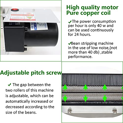 Preasion 220V Electric Pea Sheller Machine Semi-Automatic Commercial Bean Pea Peeler Stainless Steel Home Pea Peeling Machine #TOP3