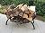 Woodhaven 3 Foot Crescent Firewood Rack Heavy Duty - Made in the USA - Indoor Outdoor Log Rack - Steel - Wood Log Holder - Black Powder Coat Finish (Cover)