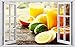 Produktbild Glas Orangensaft Orange Limette Wandtattoo Wandsticker Wandaufkleber F0441 Größe 70 cm x 110 cm