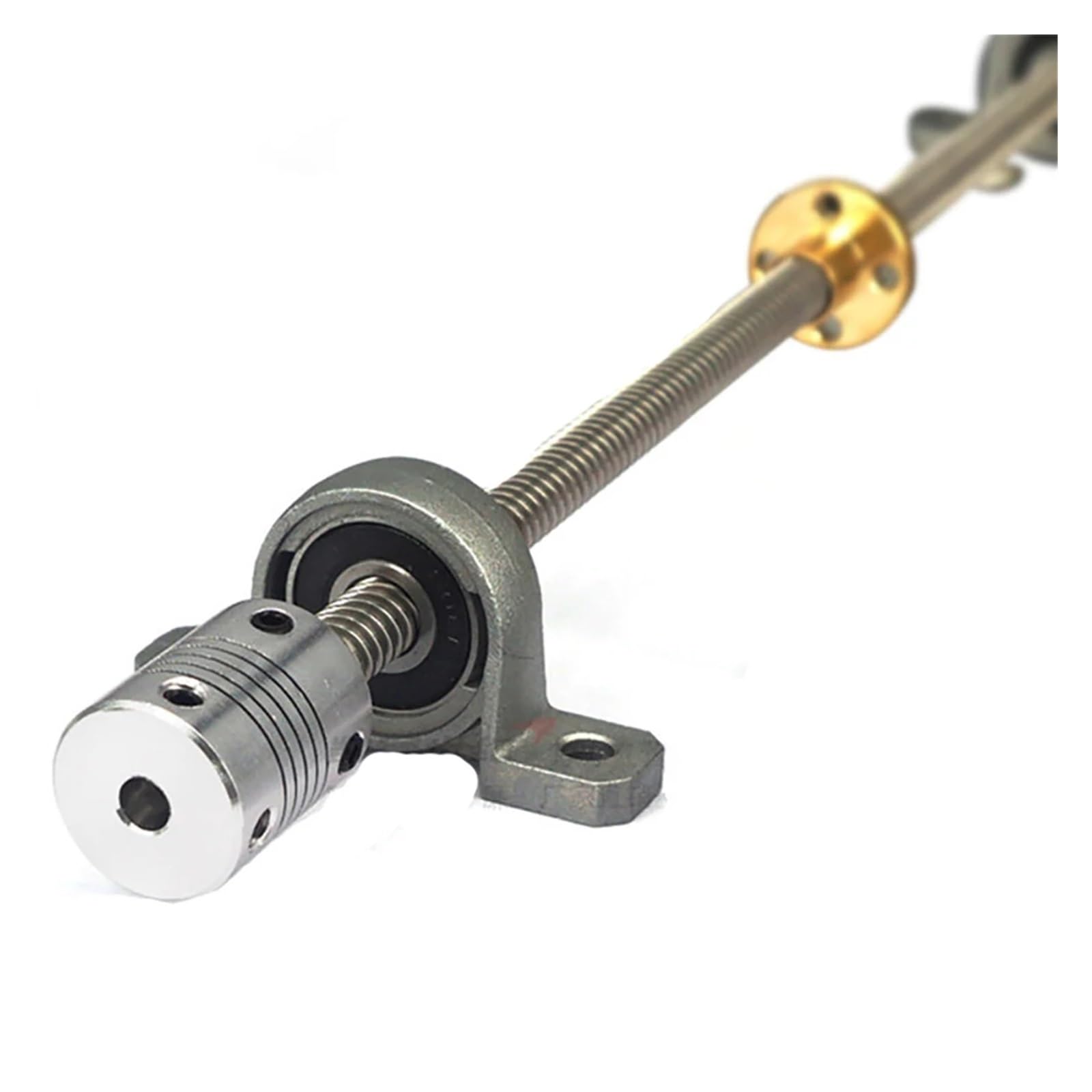 T8 Memimpin Sekrup Zestaw Timah 2Mm 300 500 1000 1200Mm Nakrętka Dengan + KP08 Pionowy wspornik łożyska + D19L25 5 * 8 Mm sprzęgło do drukarki 3D Bagian,Wkręty precyzyjne(150mm,Federasi rusi