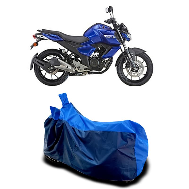 Image of DUFFEL-Two Wheeler Bike Body Cover Compatible for Yamaha Fz V3 Heat Protectio /UV-Rays /Birds Dropping /DustProof /Waterproof All Variants [Nevay Blue]