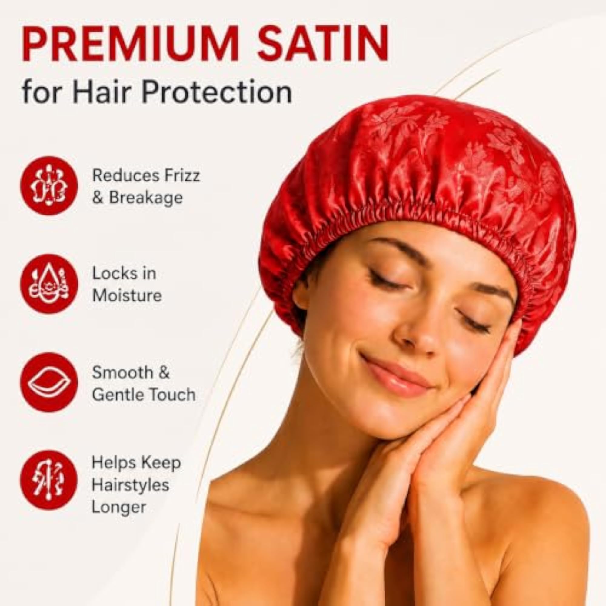 Reusable Bath Cap Set of 3 for Men & Women