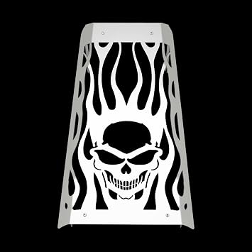 Skull Motorcycle Steel Chrome Skull Radiator Grill Cover Guard Protector For Honda Fury VT1300 2010-2016 silver