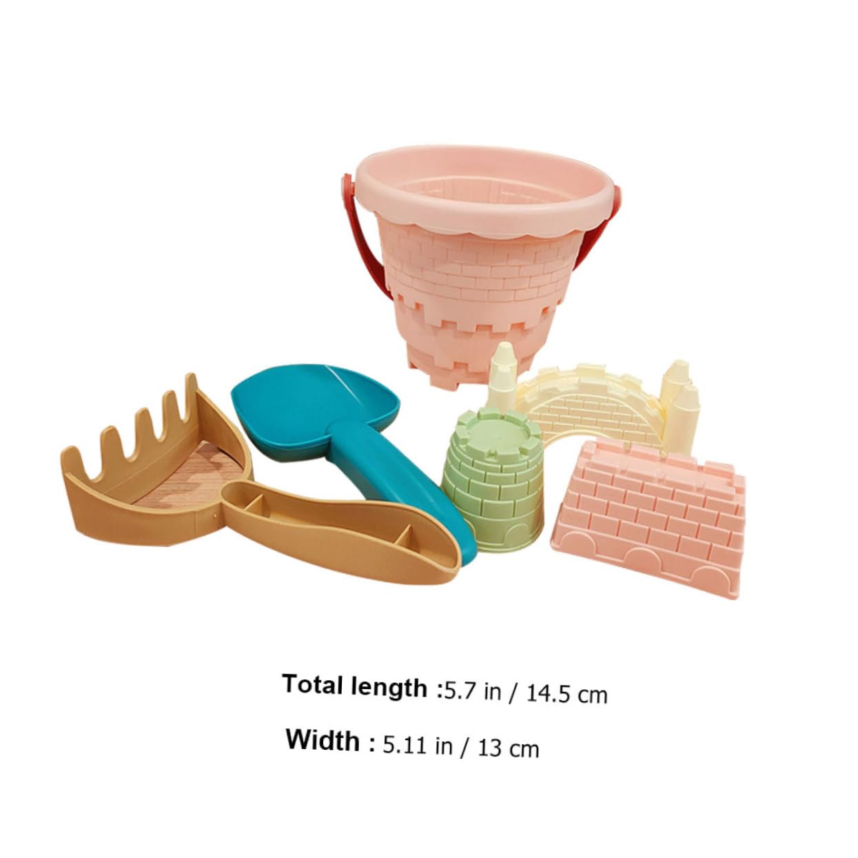 UKCOCO 3 Juegos Juguetes de Playa para Cubo de Arena Rosa con Pala y Rastrillo Pequeño y para Bebés Aire Color Aleatorio