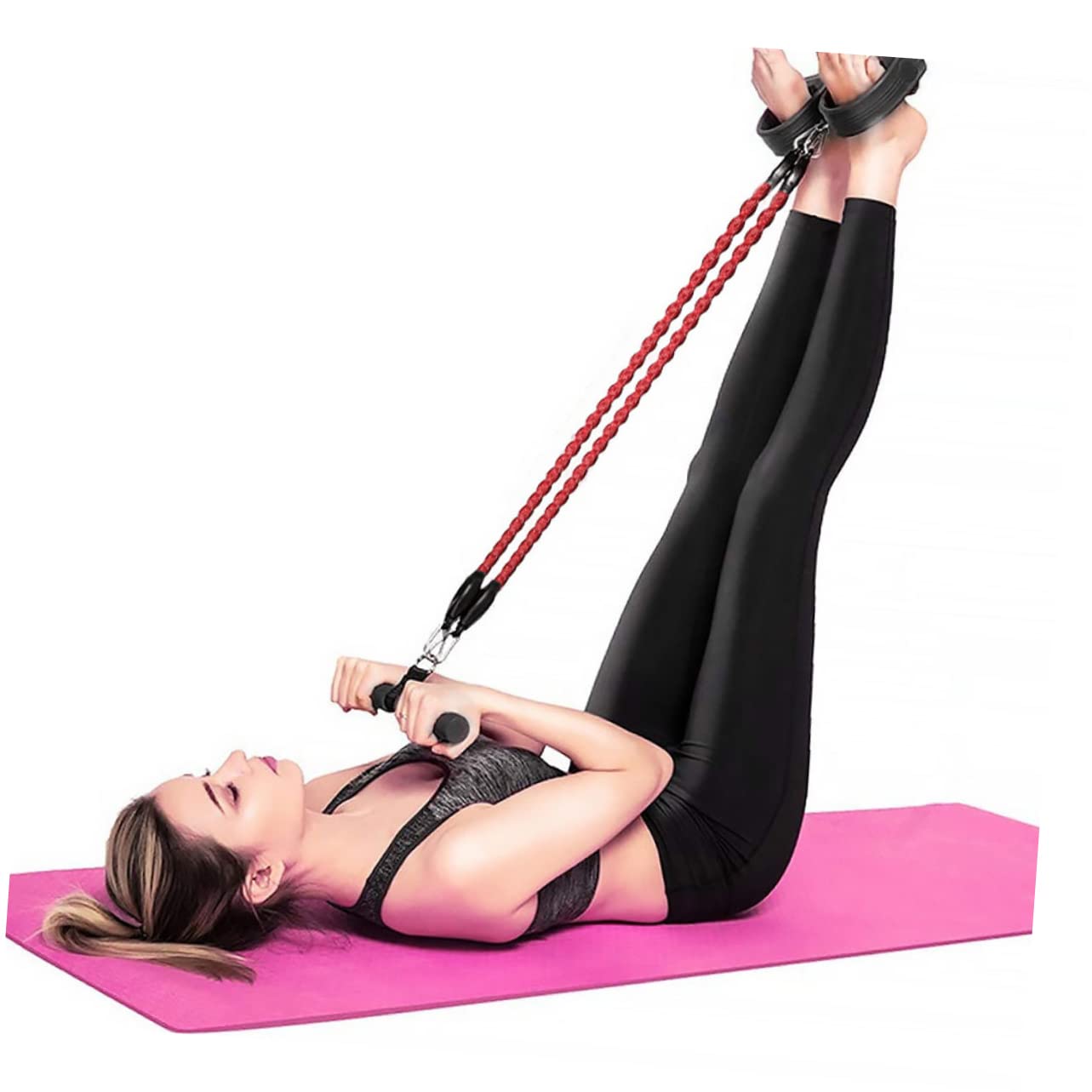 BESPORTBLE 1set Cinghie Di Resistenza Per Esercizi Con Pedale Attrezzatura Fitness Portatile Per Yoga Allenamento Muscolare e Stretching Tubo Trazione Facile Da Usare e Leggera Adatta Per