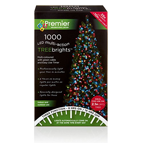 1000 LED Multi-Action Christmas Treebrights Multi-colour Tree Lights Timer 25m