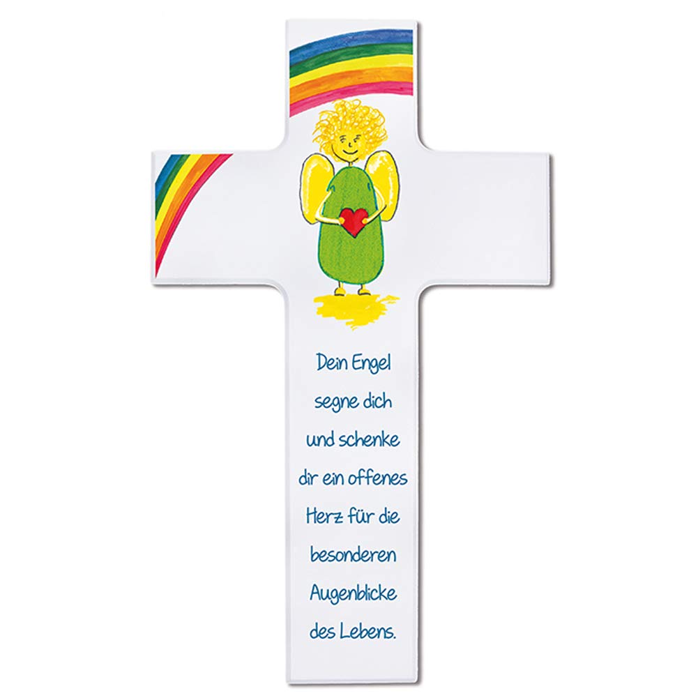 Fritz Cox® - Croce per bambini 'All brauchen Dich' 15 cm, colore naturale