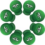 Jomeya Glove Locks, 8 Pack Baseball Glove Lace Locks, No More Knots Required, Universal Fit for Baseball and Softball Gloves (Green)