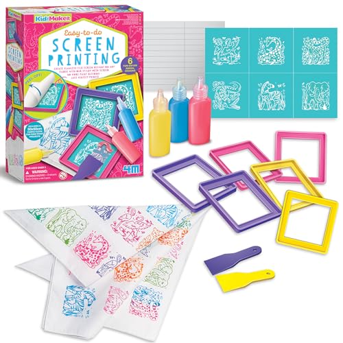 4M KidzMaker Easy-to-Do Screen Printing Kit, Multi Coloured - Image 2