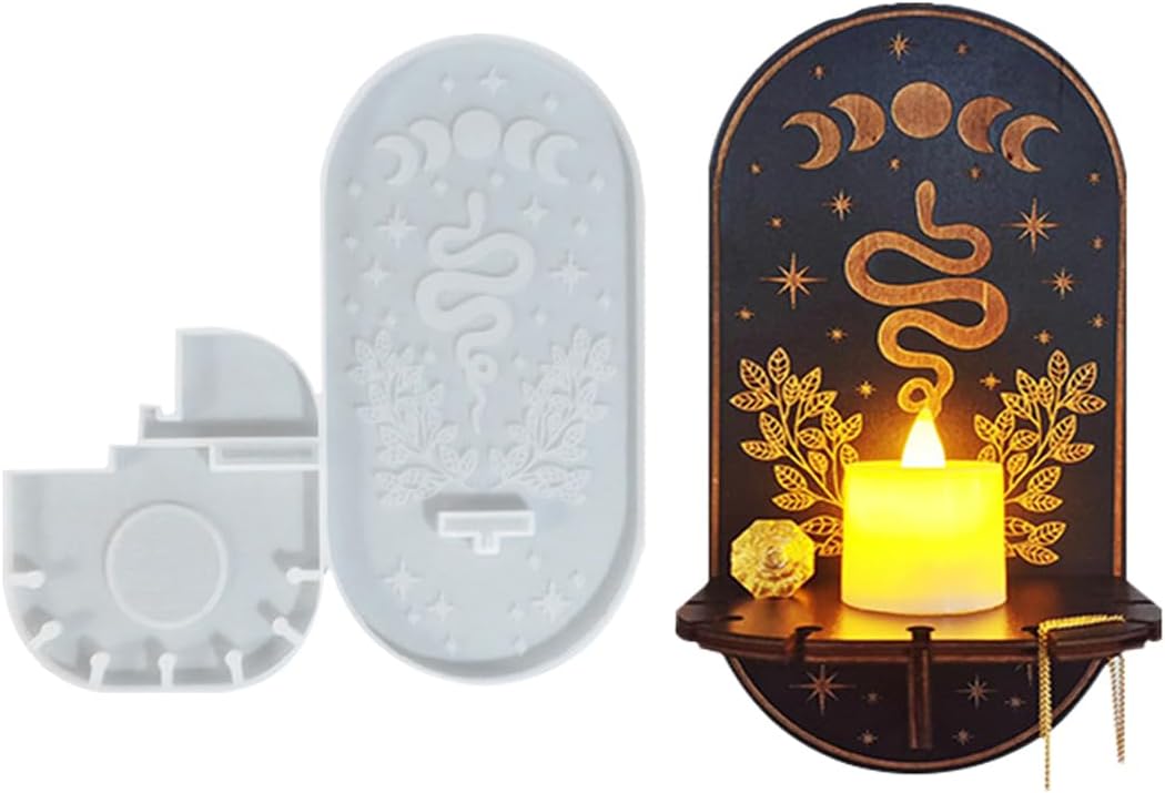Amazon.com: DIYBravo Resin Mold Wall Hanging Candle Holder Rack Snake ...