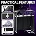 RDCMKL DJ Table Stand Portable Booth, All-Metal Heavy-Duty Foldable DJ Stand, Iron Plate Surface DJ Facade Booth, with 8 Machine-Washable Scrims, Travel Bag
