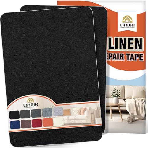 Linen Fabric Repair Tape 2 Pcs 8x12 Inch, Self Adhesive