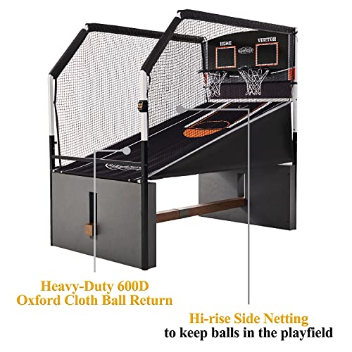 Image of Barrington Billiards Urban Collection Arcade Basketball Game with Electronic Scoring and 7-inch Basketball Set, White