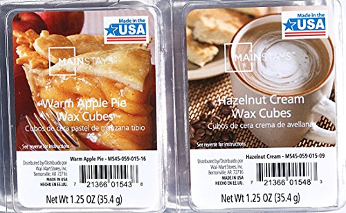Mainstays Comforts of Home Themed Wax Cubes Bundle - Warm Apple Pie and Hazelnut Cream