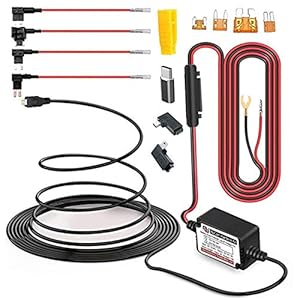 15ft Micro USB & Mini USB Dash Cam &Type-C Hardwire Kit w. Mini(ACS)/LP Mini(ACN)/ATO(ATC or ACU)/Micro2(ACZ) Fuse…