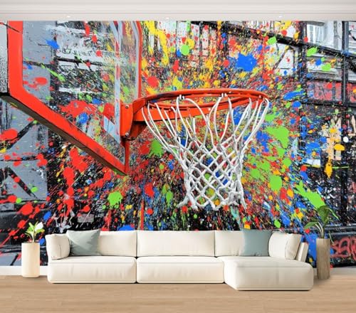 Graffiti Basketball Wall Sticker 100"x144