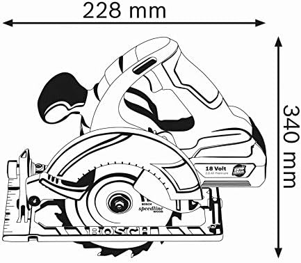 Bosch Professional GKS 18 V - LI Cordless Circular Saw (without Battery and Charger), L - Boxx