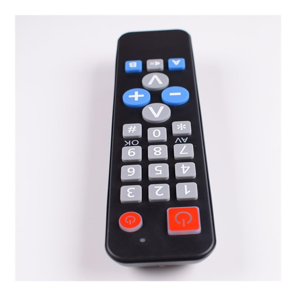 Telecomando universale for 2 dispositivi con funzione di apprendimento, copia codice IR for TV VCR STB DVD DVB, TV BOX, facile for gli anziani.