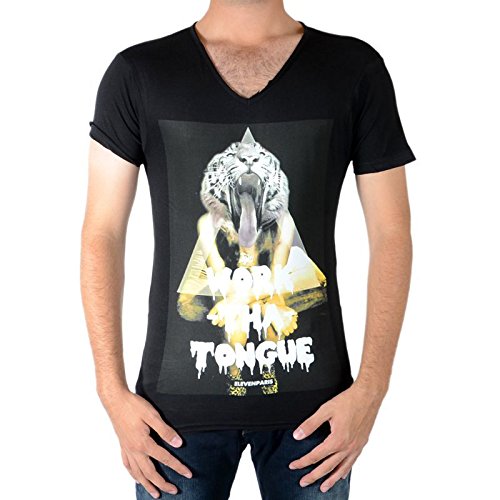 Eleven Paris Anice M T-Shirt, Noir, X-Small (Taille Fabricant: XS) Homme