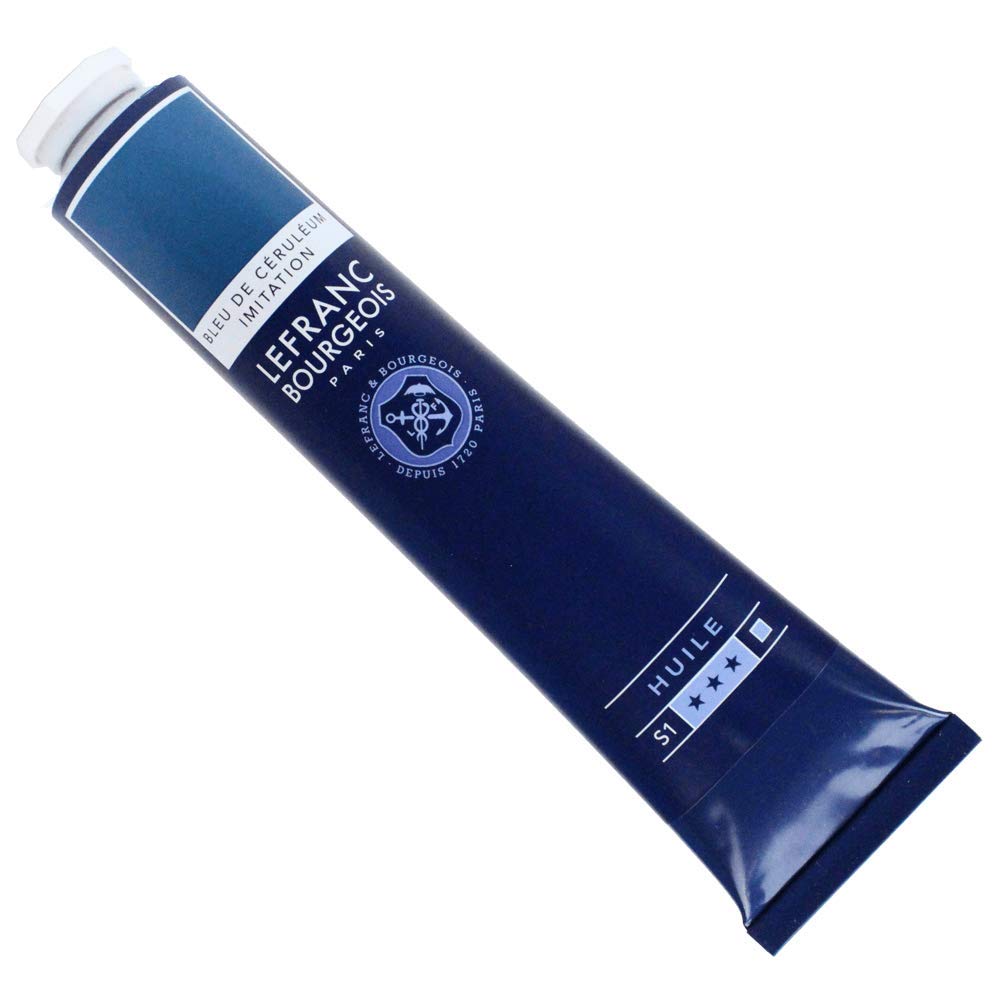 Lefranc Bourgeois Fine oil colour, 150 ml, smooth and highly pigmented oil colour, Cöelin blue colour