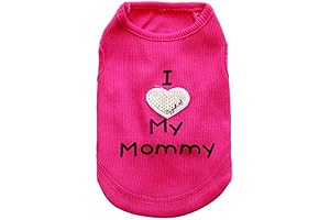 Dog Shirts Slogan Vest I Love My Daddy/Mommy Teacup Dog Clothes
