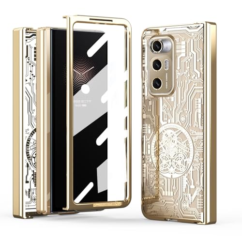 Coque Xiaomi Mi Mix Fold en PC rigide et finitions dorées galvanisées élégantes