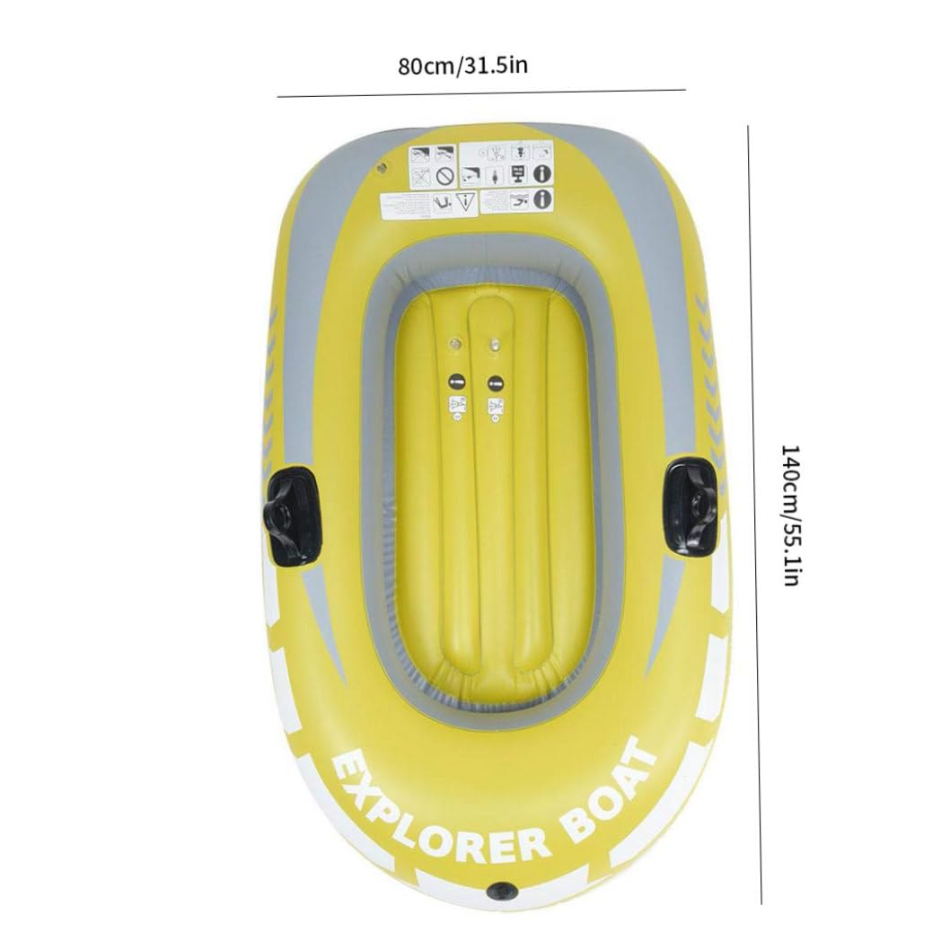 Bateau Gonflable Ensemble de Bateaux gonflables Bateaux à rames épaissis pour Enfants Jaune Une Personne |. pour Enfants