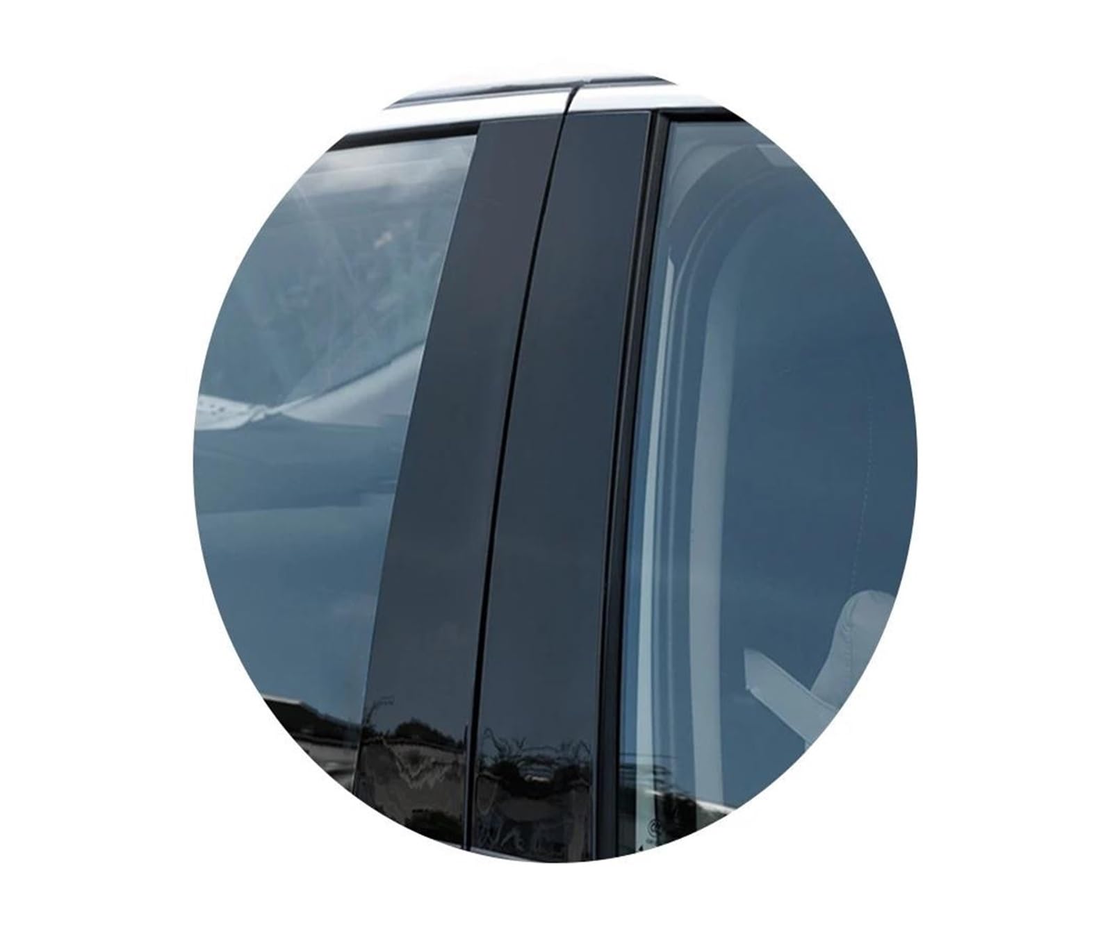 for Nissan for Qashqai J10 2006-2013 Carbon Fiber Window Door Column Deal B C Pillar Post Cover Trim Sticker ATGCBCAUF(Black)