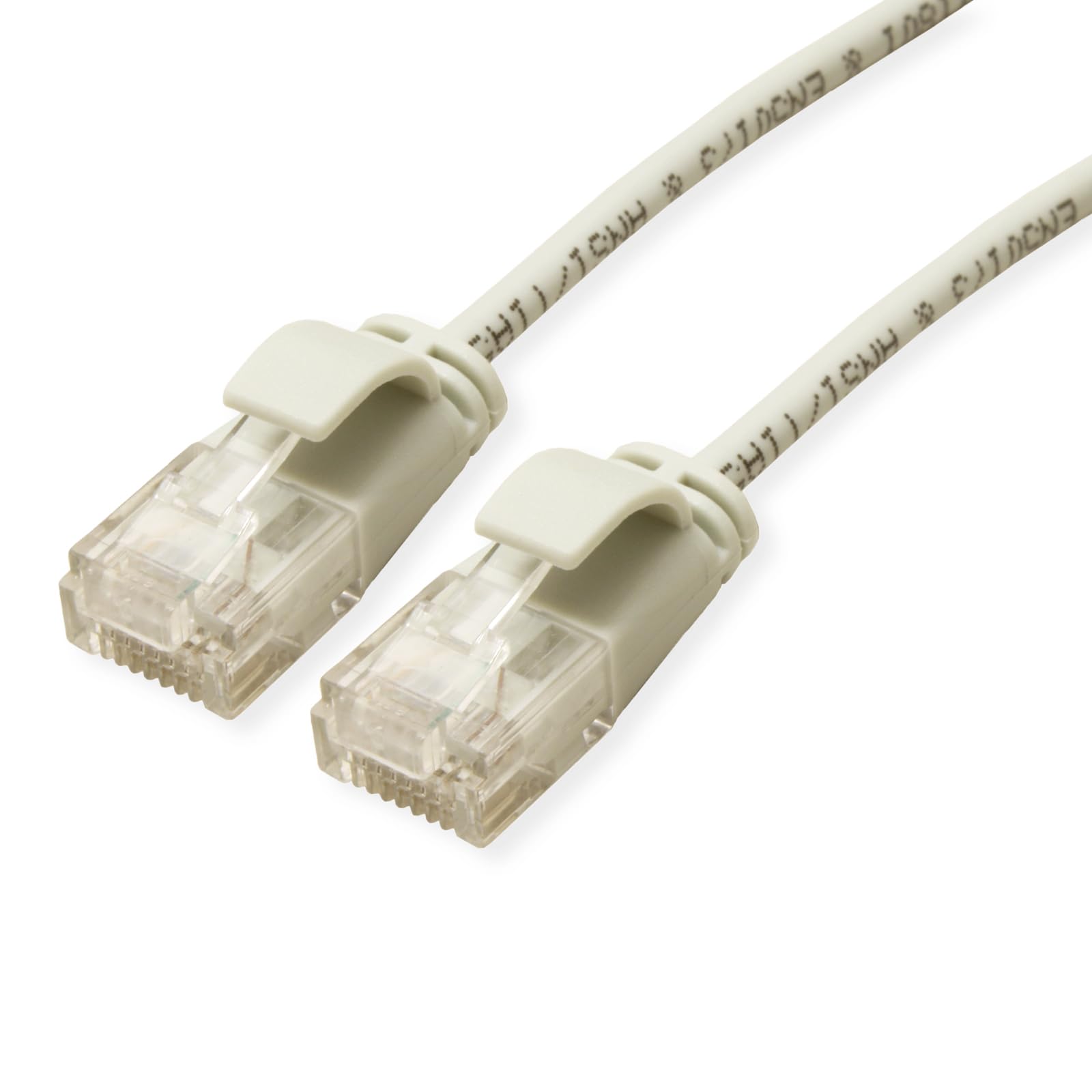 ROLINE GREEN UTP Patch Cable Cat.6A (Class EA), LSOH, slim, grey, 0.15 m