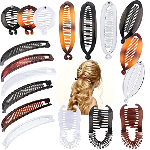 IAXSEE 18 Pieces Banana Hair Clips Set