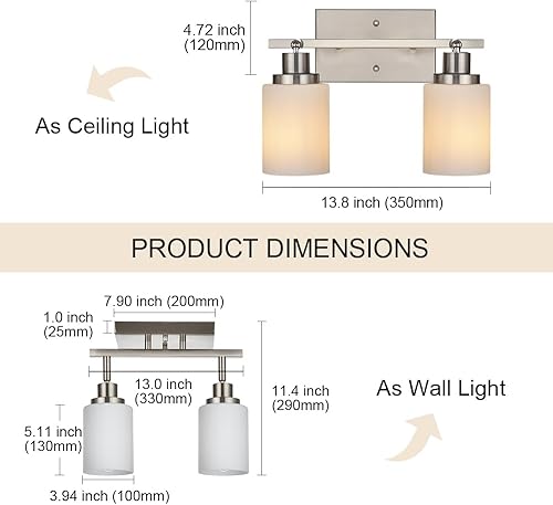 Miniatura 5 de Iluminación de riel de 4 luces, iluminación de techo de níquel cepillado para cocina, dormitorio, pasillo, accesorios de iluminación de pista de