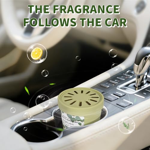 Diffusers for Home Lemon Scent 2 Pack, Bathroom Diffuser Round Shape for Office, Air Freshener Diffuser Gel Leak-Proof Car & Room, Bathroom Scent Diffuser for Friends and Family by Saussavita - Image 4