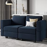Belffin 2-Seat Modular Loveseat with Storage