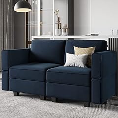 Belffin 2-Seat Modular Loveseat with Storage