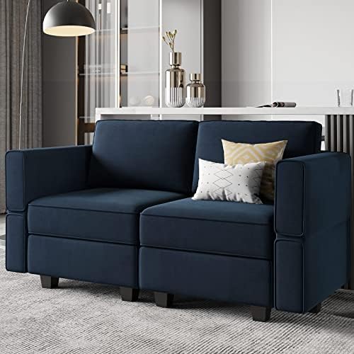Belffin 2-Seat Modular Loveseat with Storage
