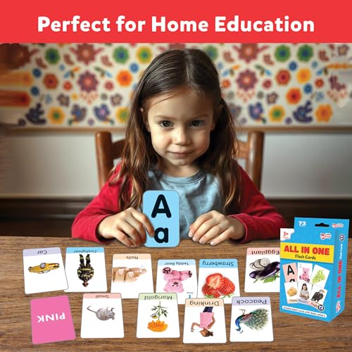 Image of Flash Cards for 3 Year Old | 72 Double Side Card with 120+ Pictures | Learning & Education Toy for Girls & Boys | Learn 14 Primary Topics | Flash Cards for 3+ Year Old to Up